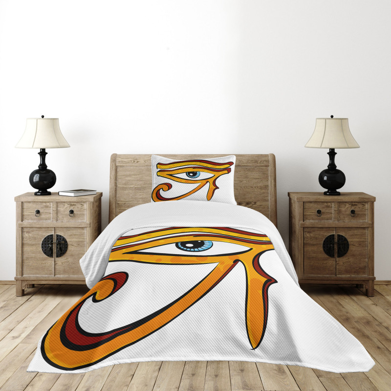 Eye Shape Egyptian Bedspread Set