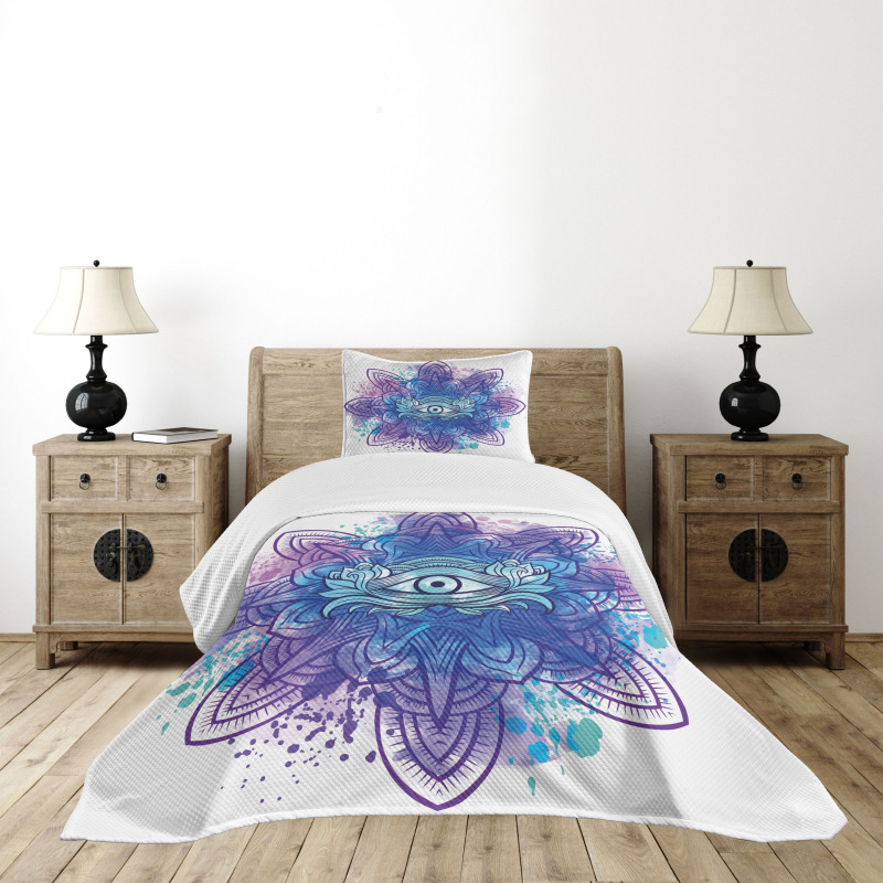 Third Eye Mandala Chakra Bedspread Set