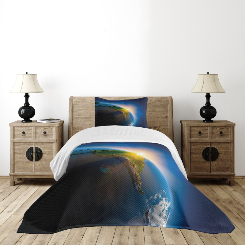 South America Continent Bedspread Set