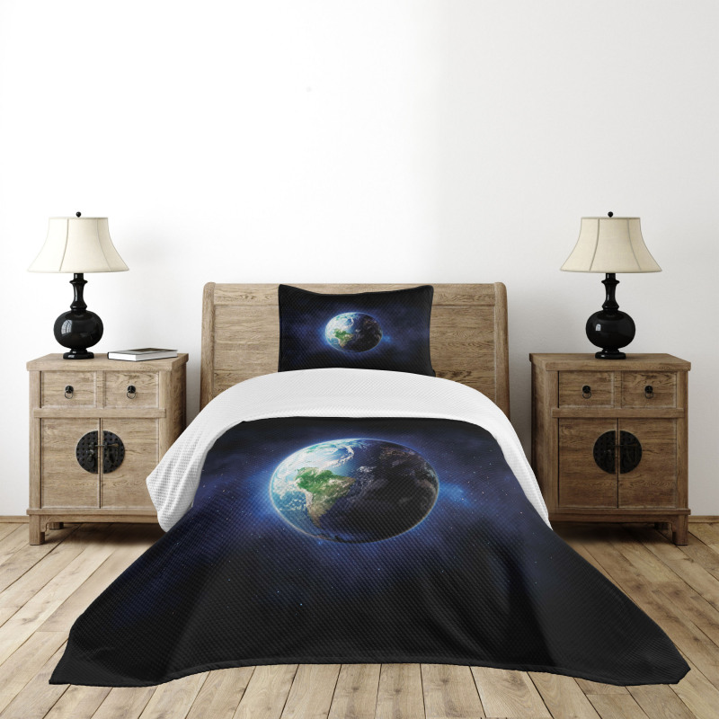 Calm Starry Outer Space Bedspread Set