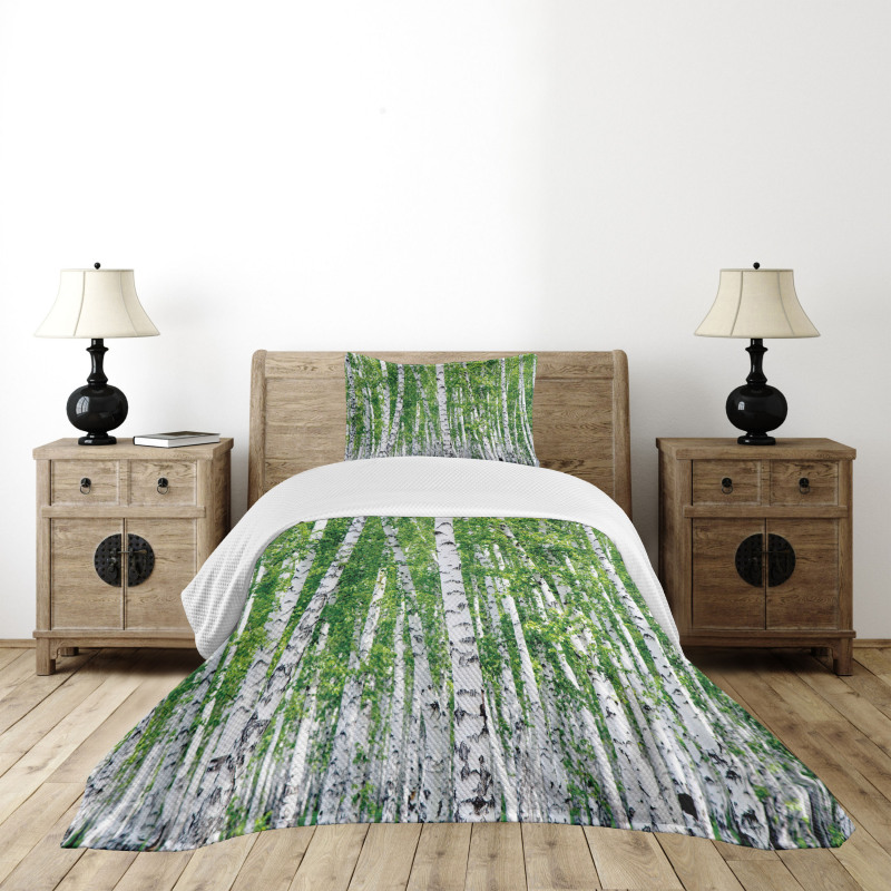 Fresh Summer Leaves Bedspread Set