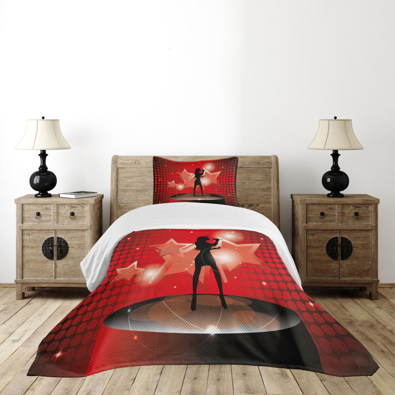 Woman Singer Star Bedspread Set