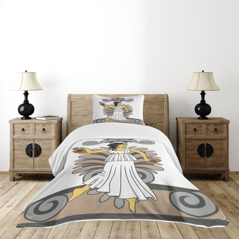 Woman with Amphora Bedspread Set