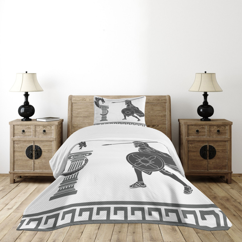 Hero and Dragon Myth Bedspread Set