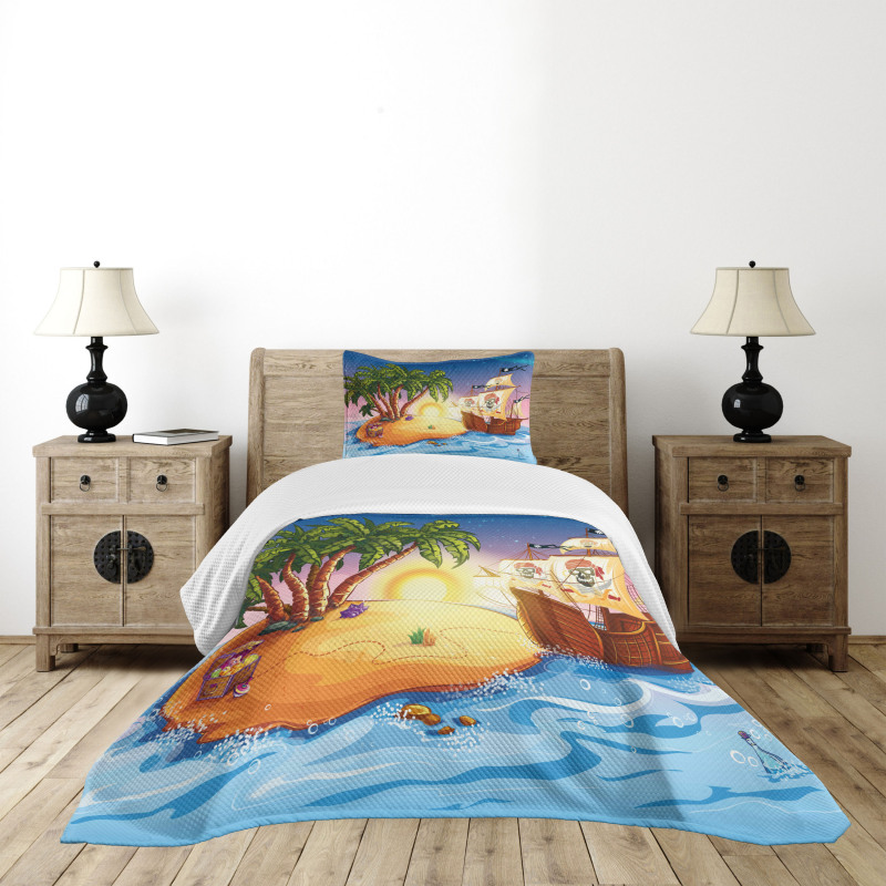 Exotic Sea Island Bedspread Set