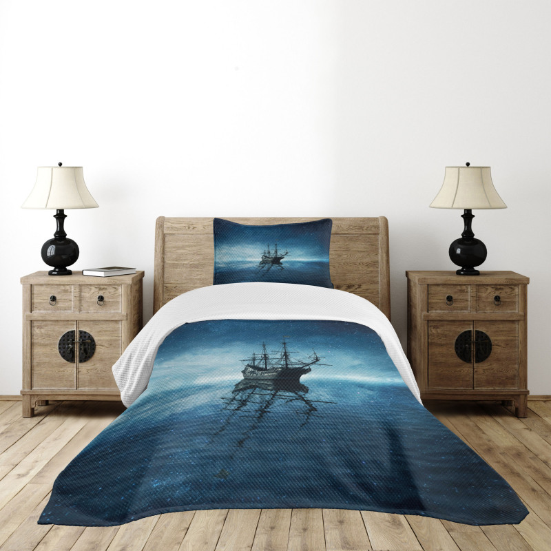 Night Sky Ocean Bedspread Set