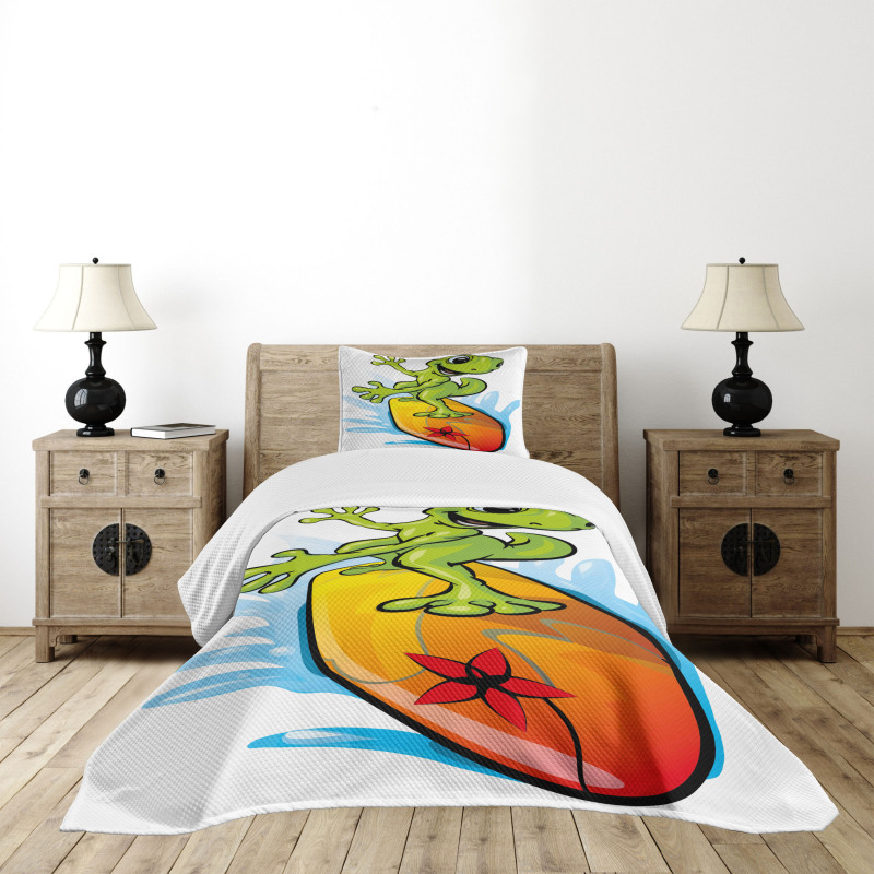 Gecko Surf Bedspread Set