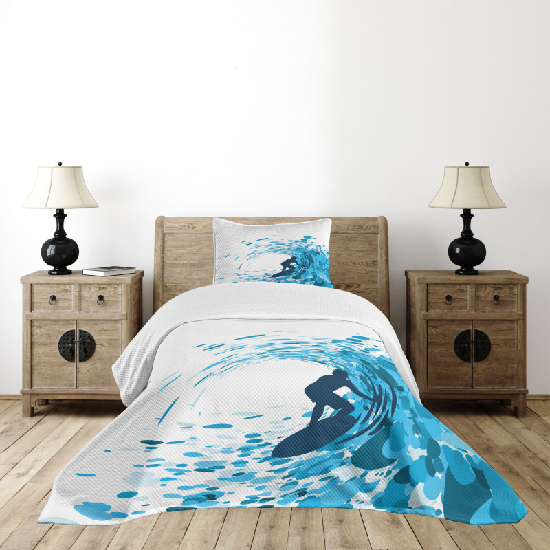 Huge Wave Athlete Bedspread Set