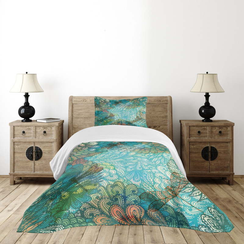 Fantasy Flowers Mix Bedspread Set