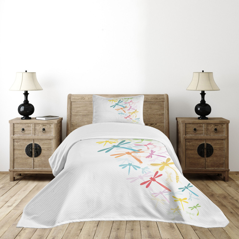 Winged Insects Bugs Bedspread Set