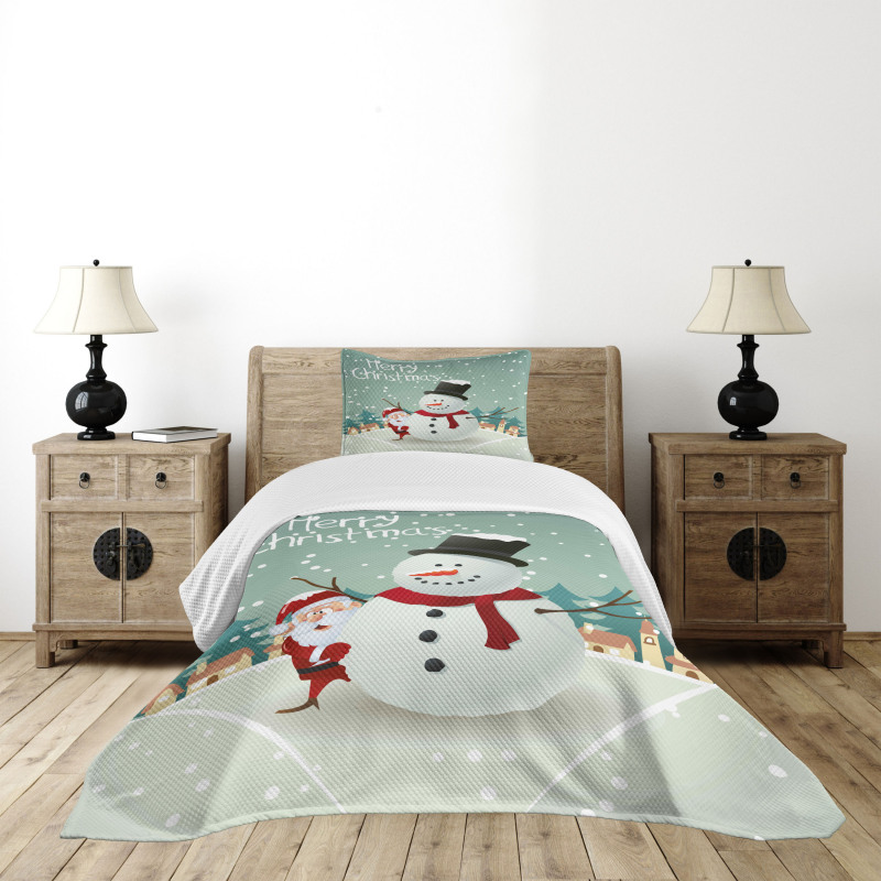 Xmas Winter Theme Bedspread Set