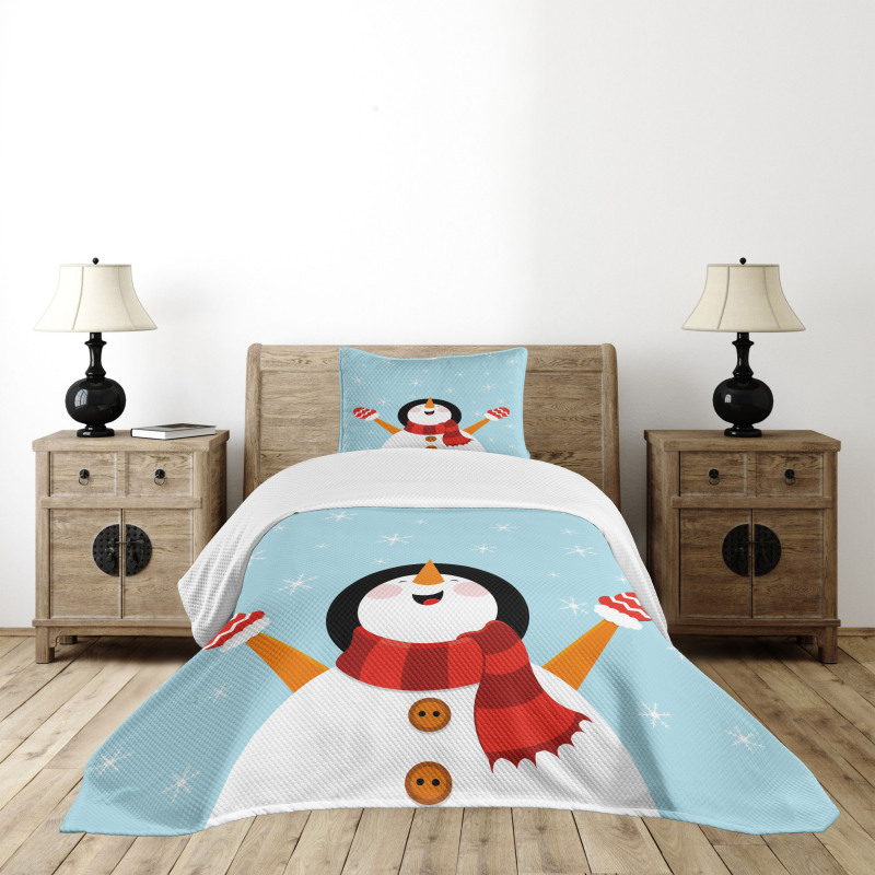 Santa Snowflakes Joy Bedspread Set