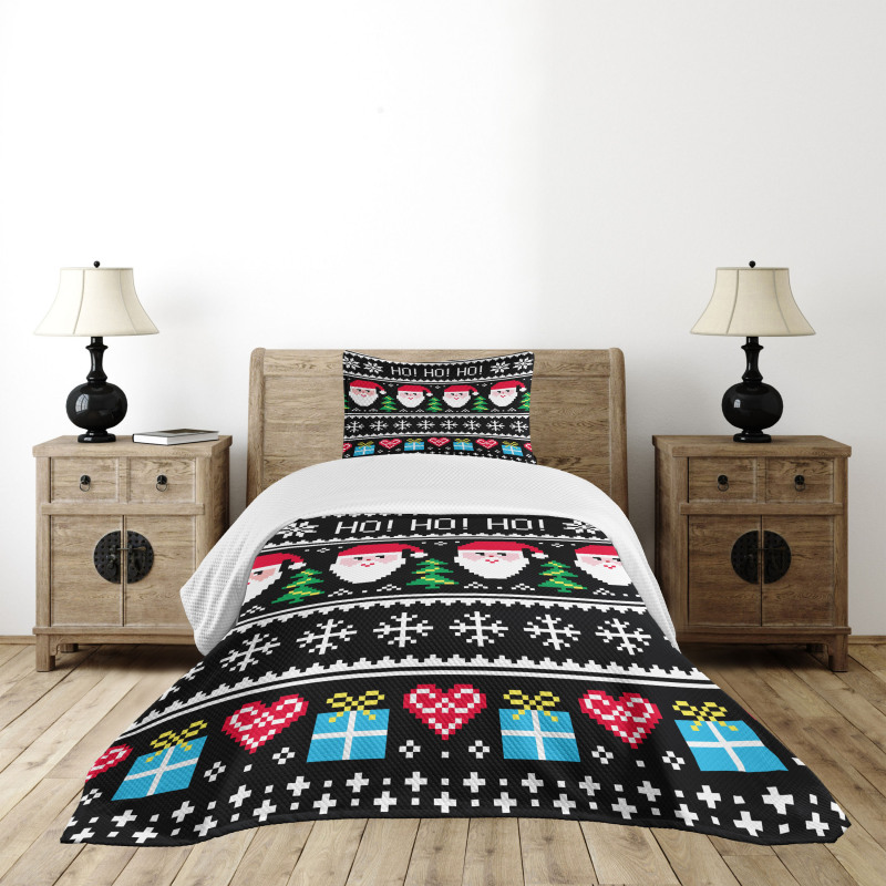 Nordic Retro Borders Bedspread Set