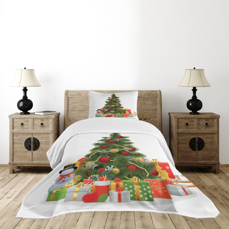 Christmas Tree Style Bedspread Set