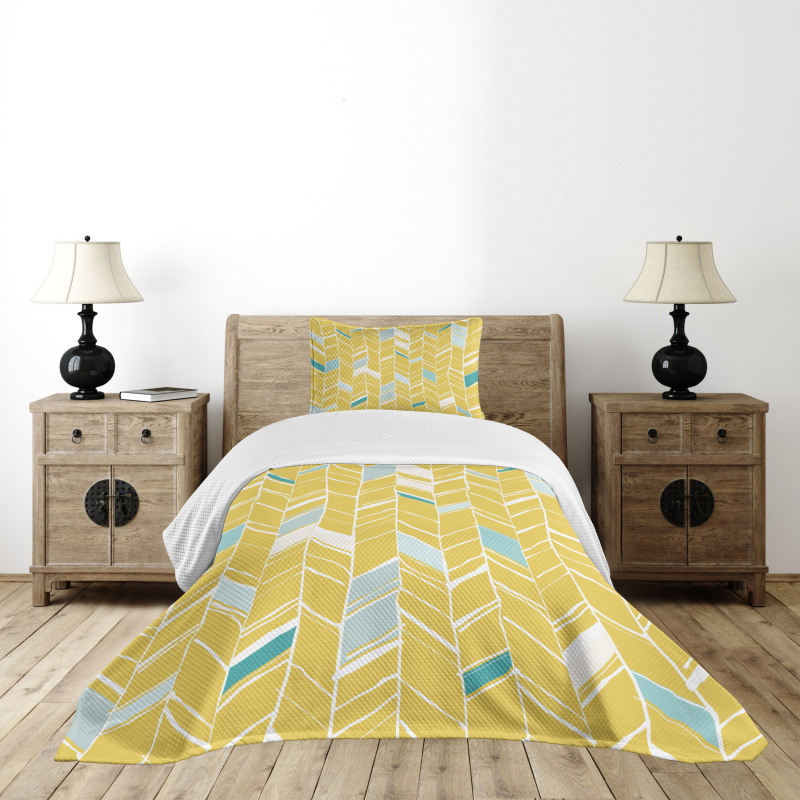 Herringbone Art Bedspread Set