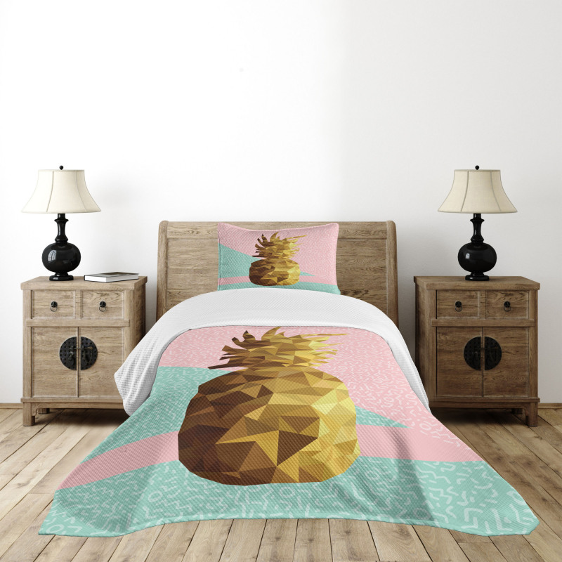 Poly Pineapple Summer Bedspread Set