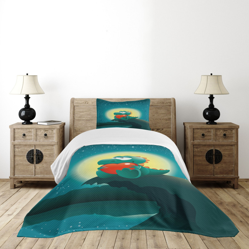 Romantic Dino Bedspread Set