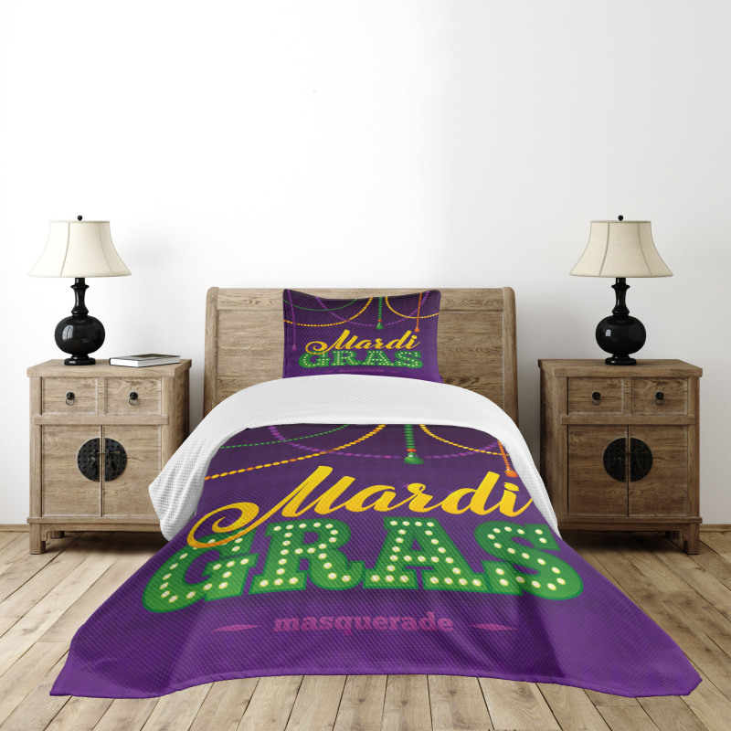 Vivid Beads Tassels Bedspread Set