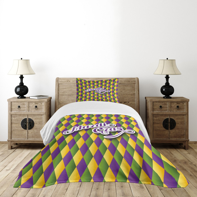 Hand Writing Design Bedspread Set