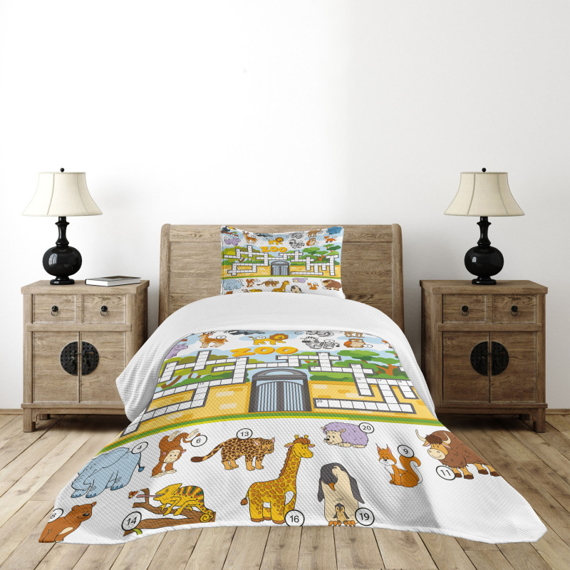 Zoo Theme Bedspread Set