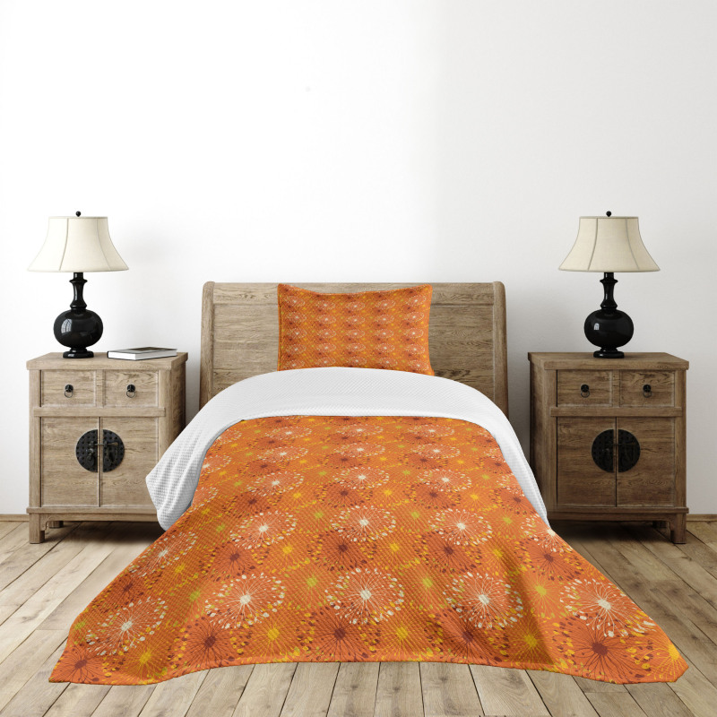 Grunge Radial Pattern Bedspread Set