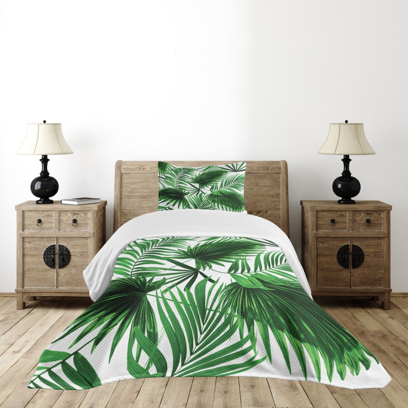 Vivid Leaves Growth Bedspread Set