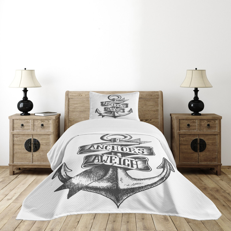 Tattoo Style Old Bedspread Set