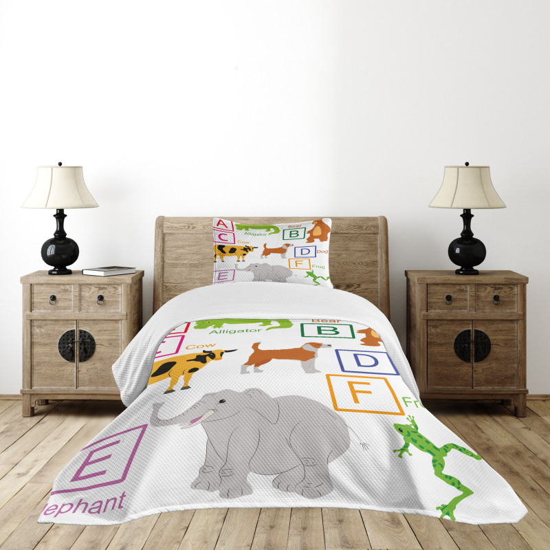 Zoo Animals Kids Bedspread Set