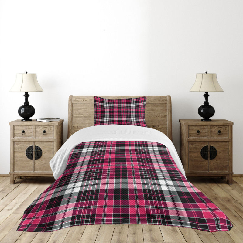 Geometric Old Tartan Bedspread Set