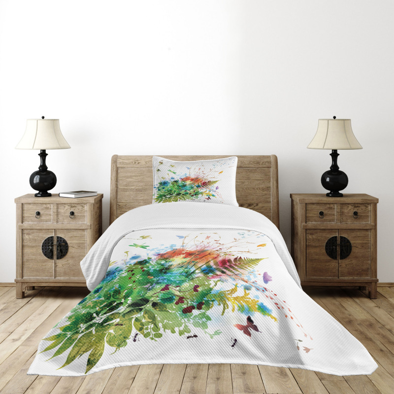 Floral Jungle Summer Bedspread Set