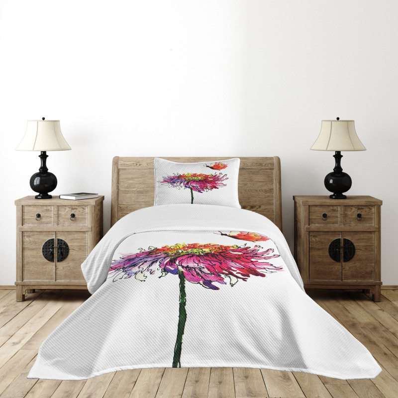 Chrysanthemum Flower Bedspread Set