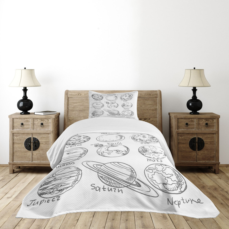 Solar System Mercury Bedspread Set