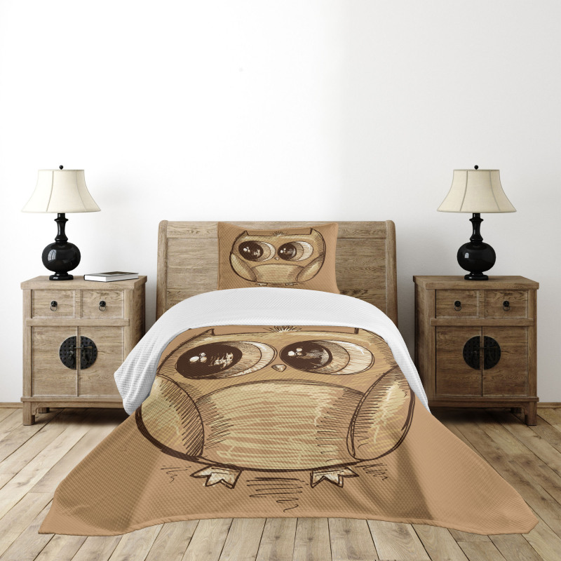 Owl Big Eyes Bedspread Set