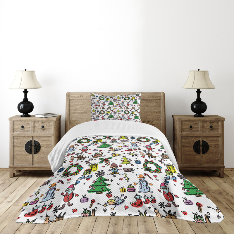 Christmas Cartoon Bedspread Set