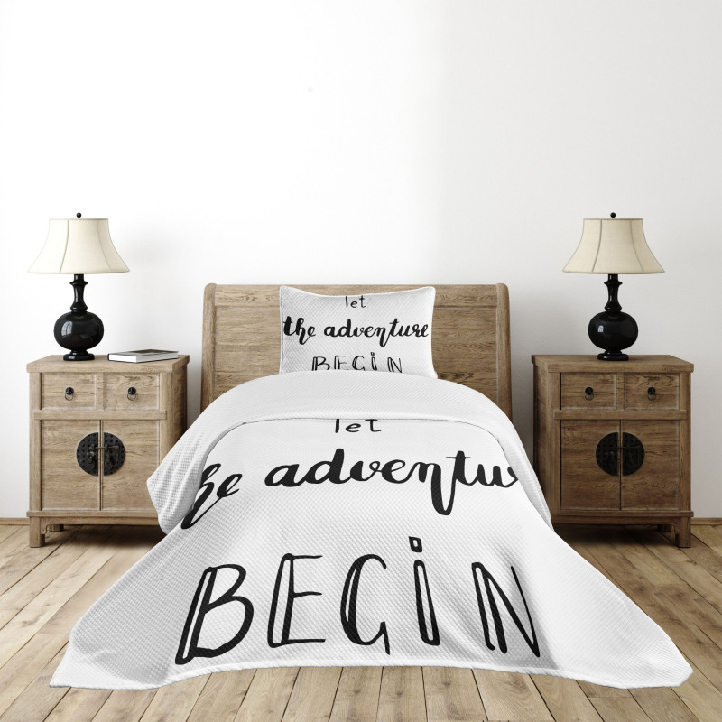 Wise Words Doodle Bedspread Set