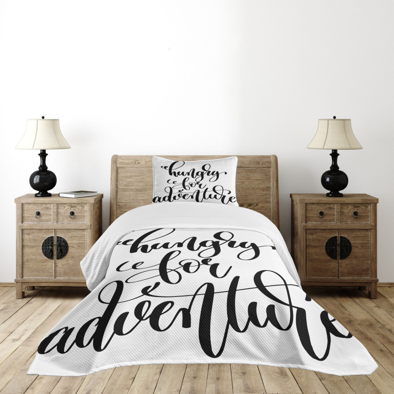 Journey Words Art Bedspread Set