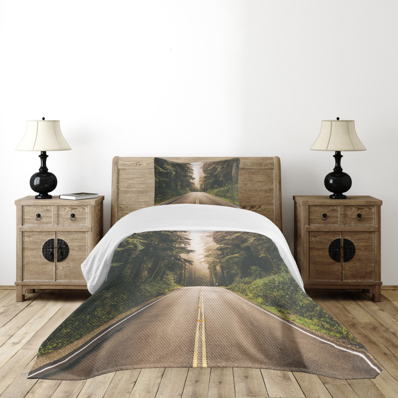 California USA Roads Bedspread Set