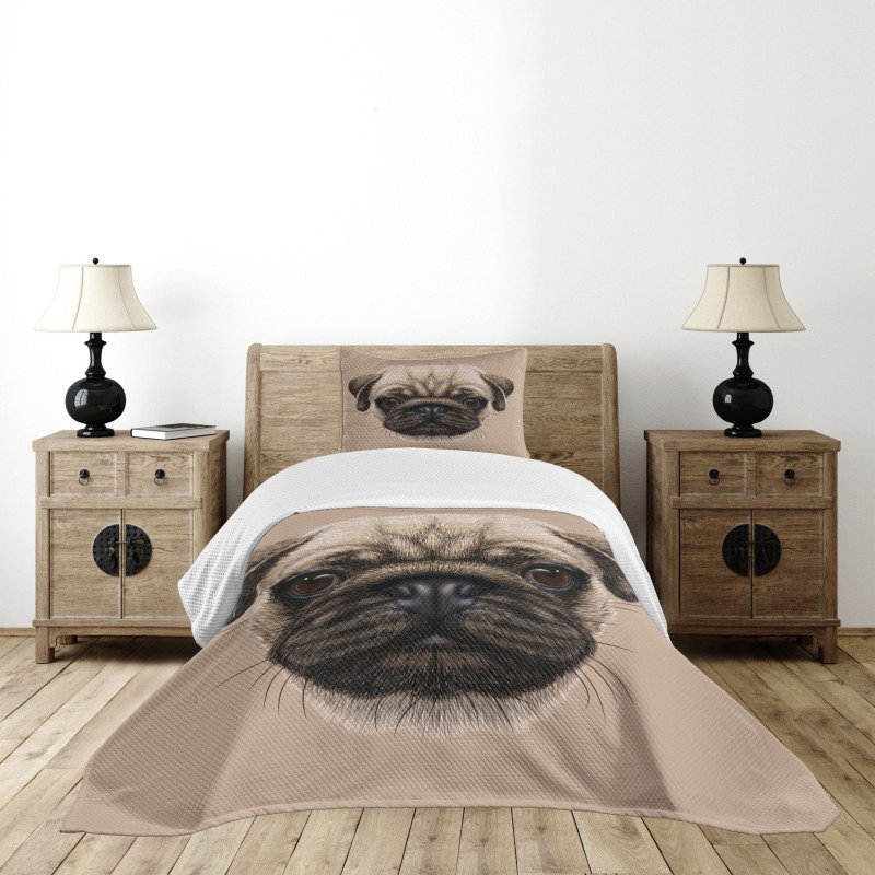 Pet Animal Art Design Dog Bedspread Set