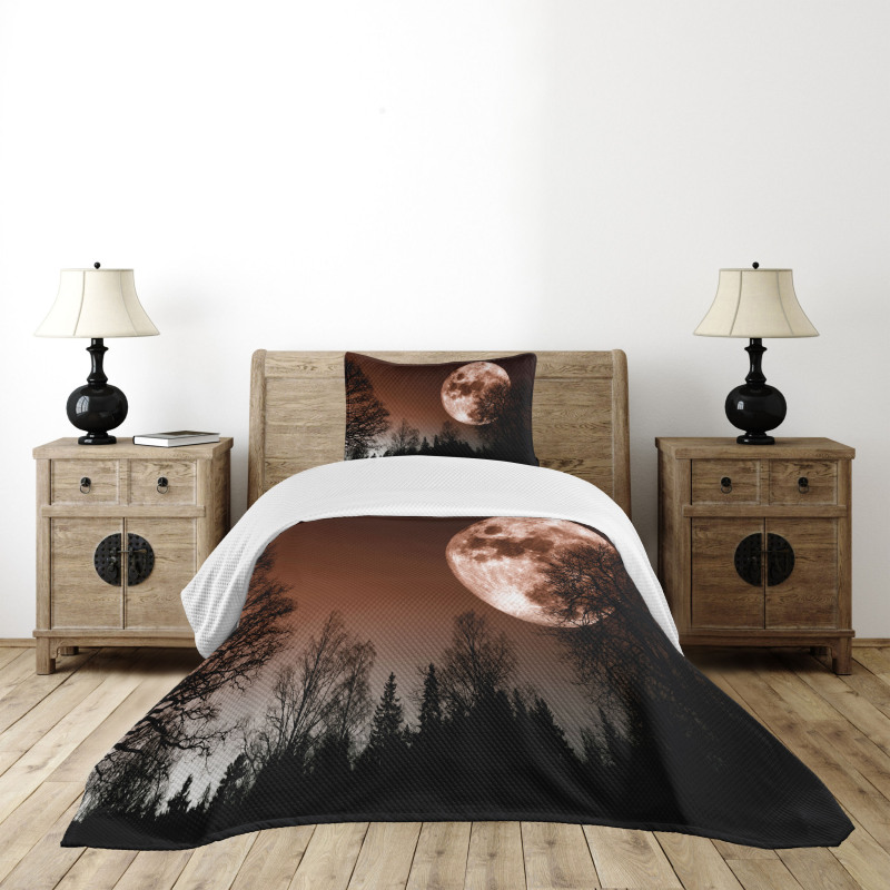 Abstract Colored Forest Bedspread Set