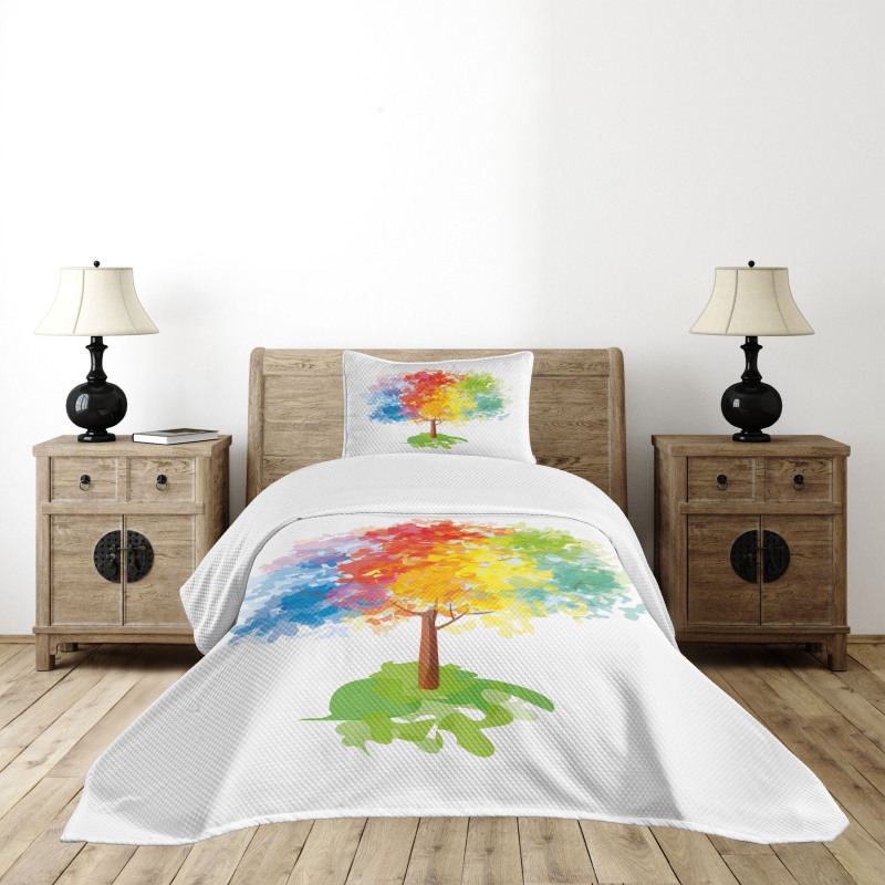 Abstract Tree Nature Bedspread Set