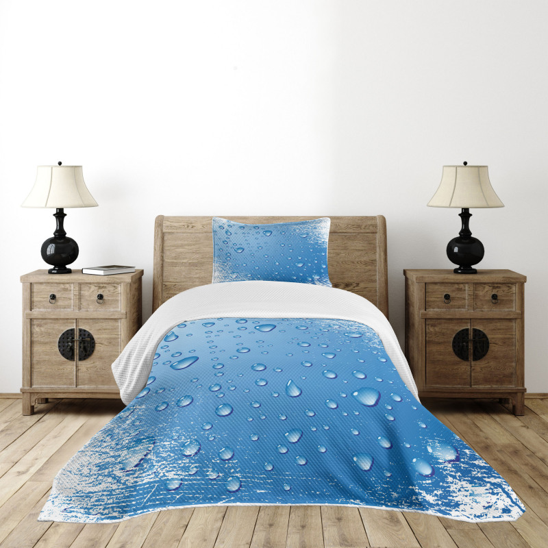 Realistic Water Bubbles Bedspread Set