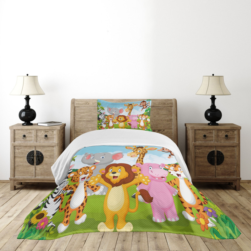 Comic Savannah Bedspread Set