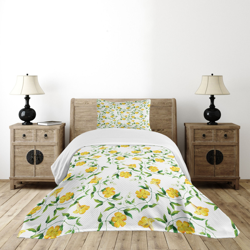 Botanical Theme Bedspread Set