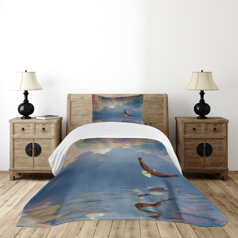 Majestic Huge Bird Flying Bedspread Set