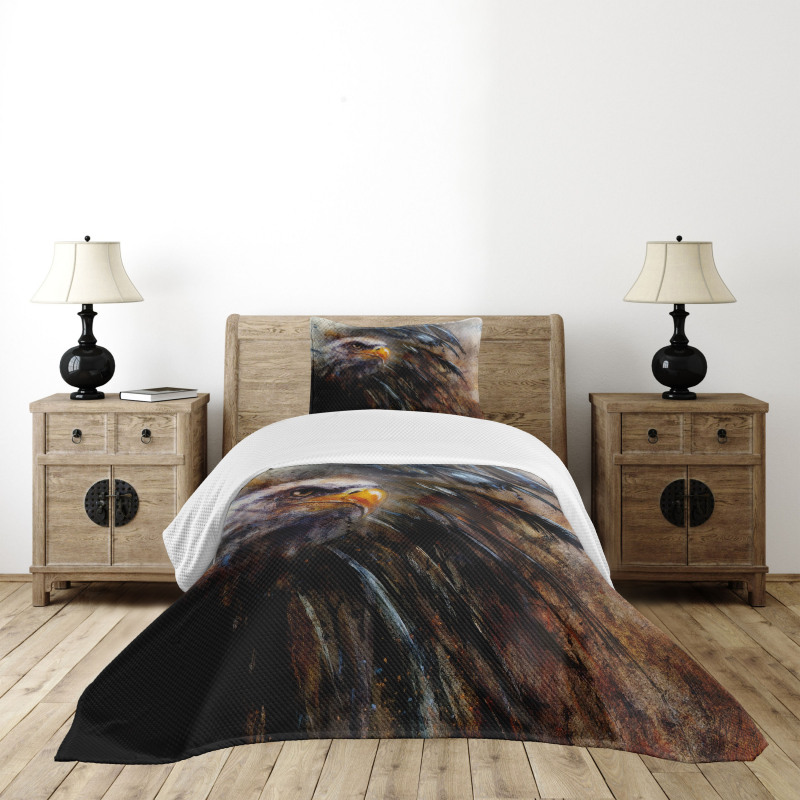 Angry Bird Black Feathers Bedspread Set