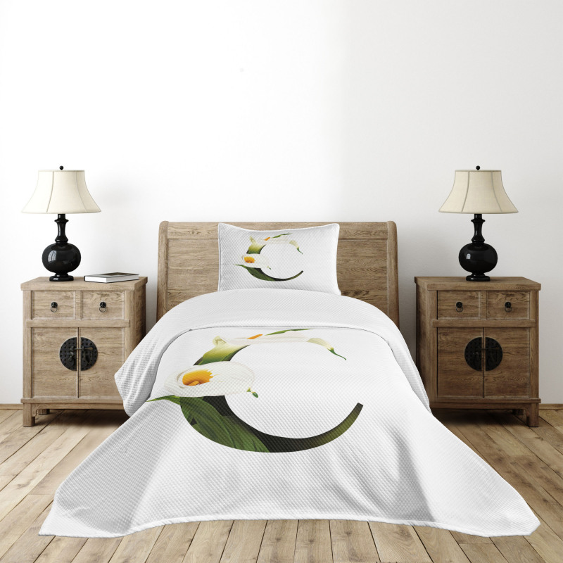 Calla Lilly Flower Bedspread Set