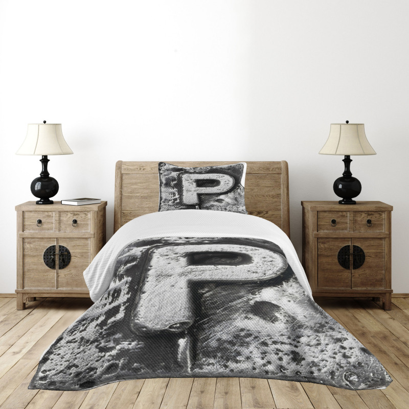 Baroque Style Initials Bedspread Set