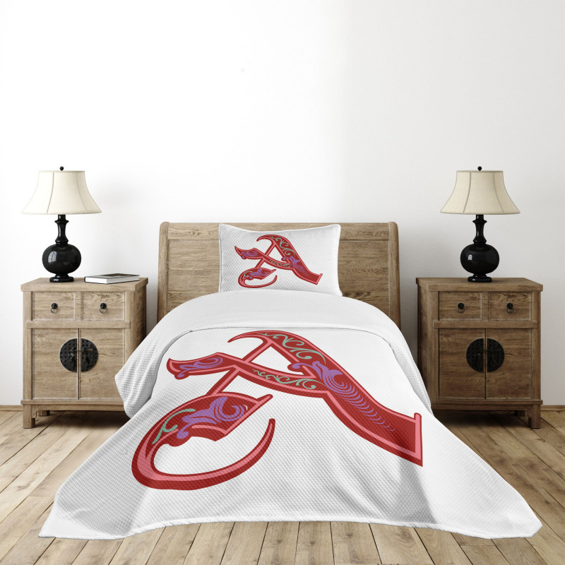 Classic Ornate Initial Bedspread Set