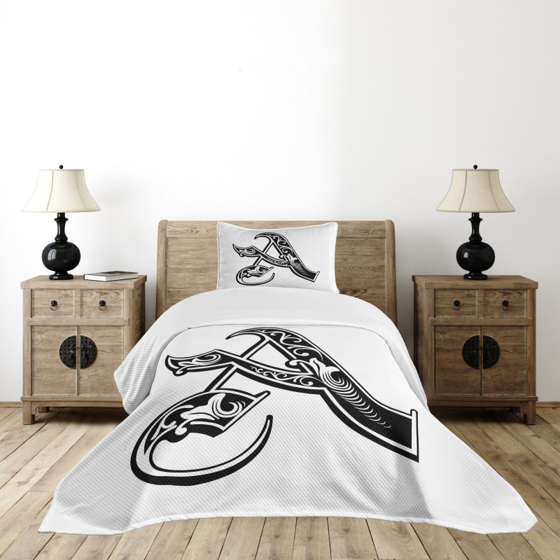 Soft Curved Lines Bedspread Set