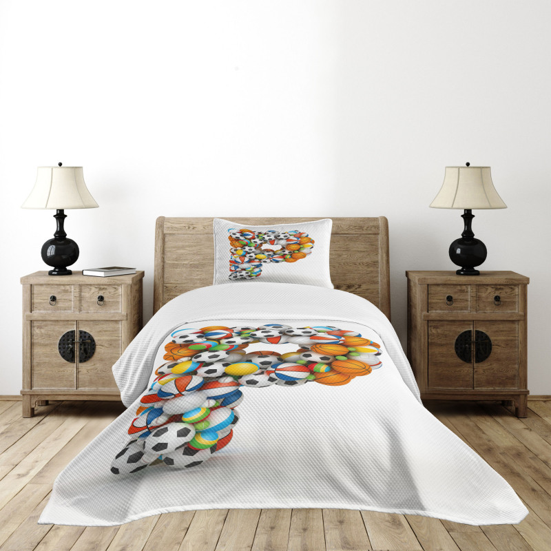 Game Sports Typography Bedspread Set